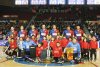 FC Barcelona amb els nens i nenes de l'escola d'hoquei patins
